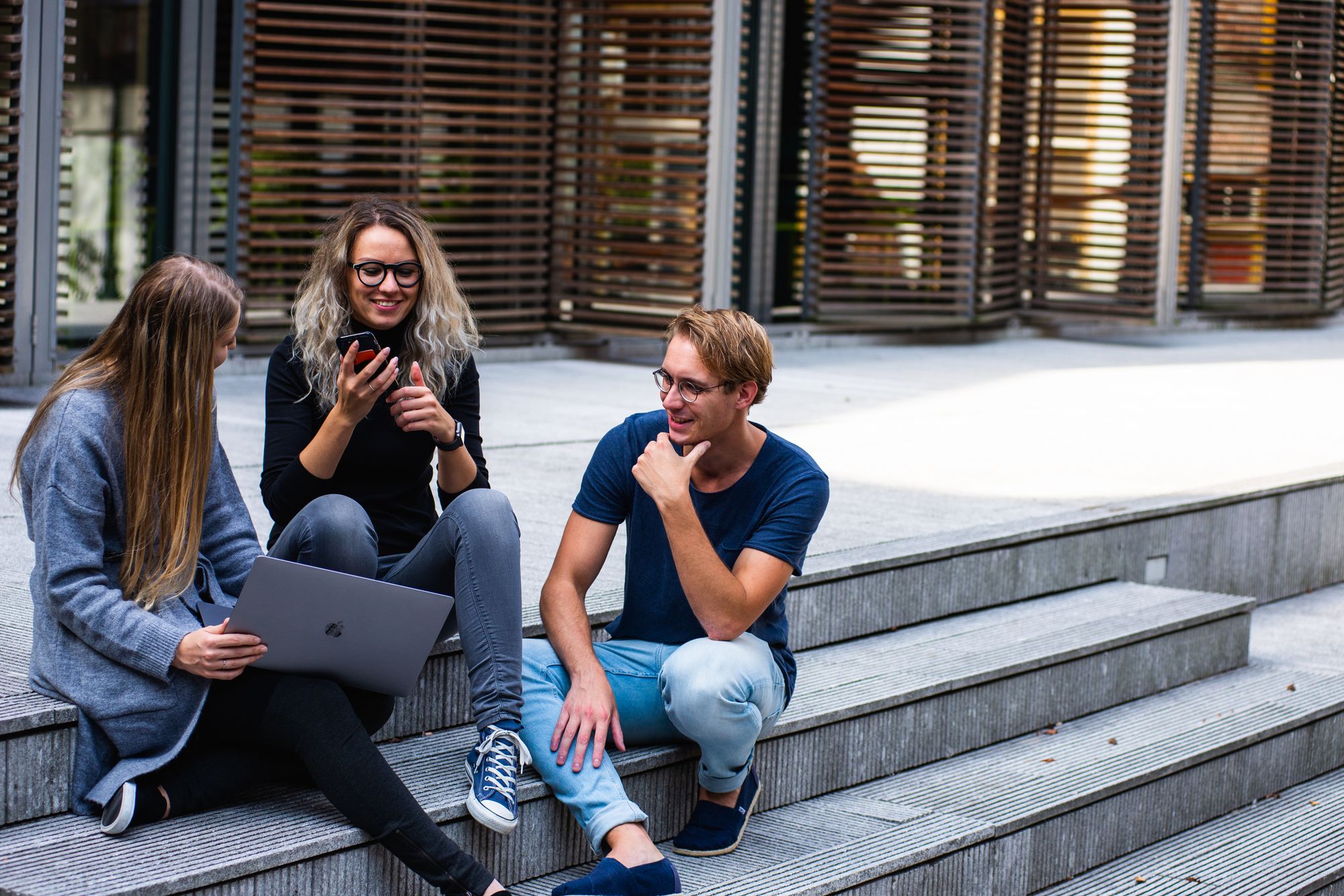 International students on campus